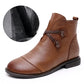 Botas de Couro Genuíno Femininas Confortáveis Zíper Lateral