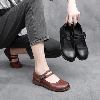 Delfita - Chaussure en cuir véritable ultra confortable