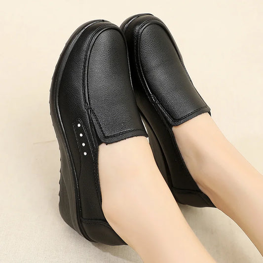 GKTINOO Sapatos Femininos Wedges Confortáveis Couro Premium