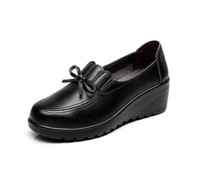 Sapatos Femininos Slip On Cunha Confortável Casual