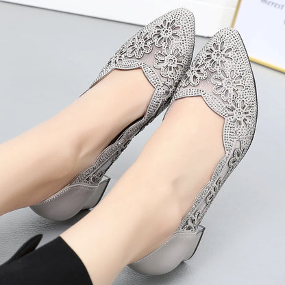 Chaussures pour femmes GKTINOO 2025, talon carré en cuir véritable
