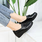 Sapatos Femininos Slip On Cunha Confortável Casual