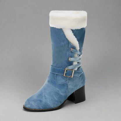 Ruth Denim Boot - Super Comfortable and Warm