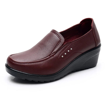 GKTINOO Sapatos Femininos Wedges Confortáveis Couro Premium
