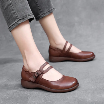 Delfita - Chaussure en cuir véritable ultra confortable