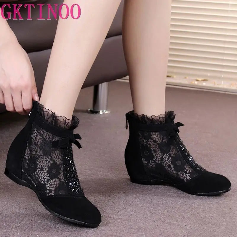 Botas Femininas GKTINOO 2025 Cano Curto