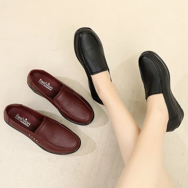 GKTINOO Sapatos Femininos Wedges Confortáveis Couro Premium