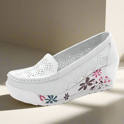 Agata Nuria - Mocassim Super Confortável Em Couro Genuíno