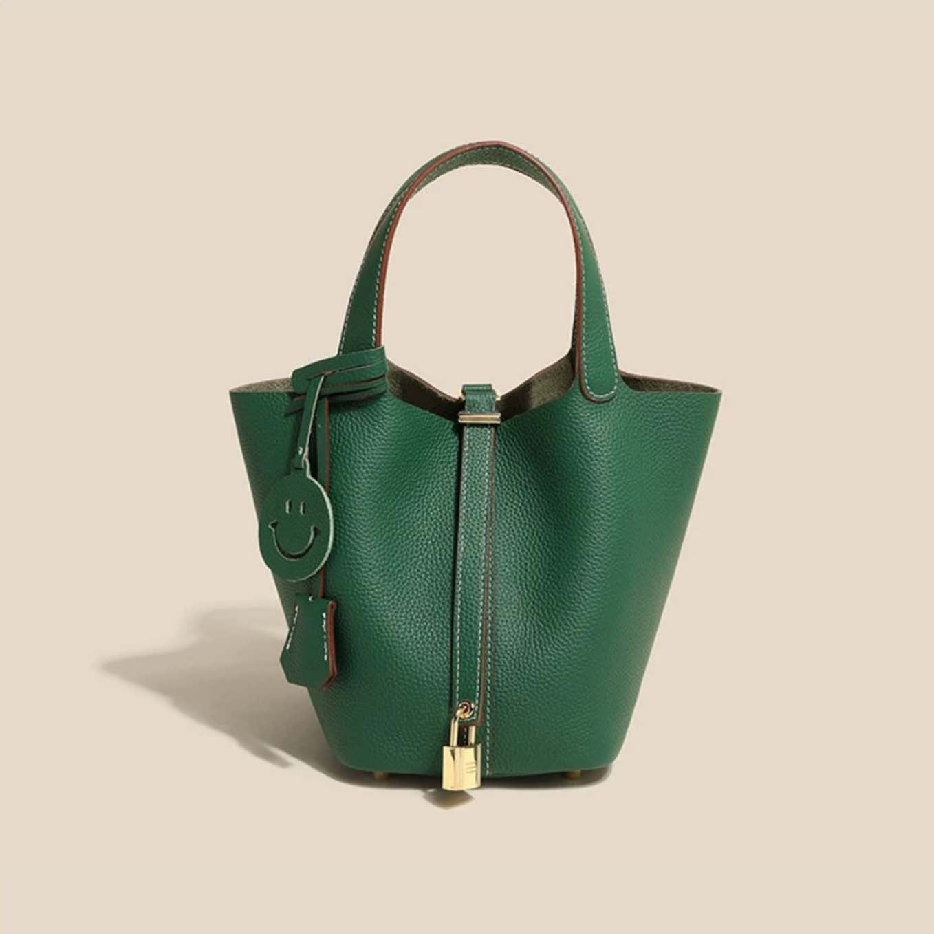 Camille Bucket – Bolsa Bucket em Couro Bovino Full-Grain