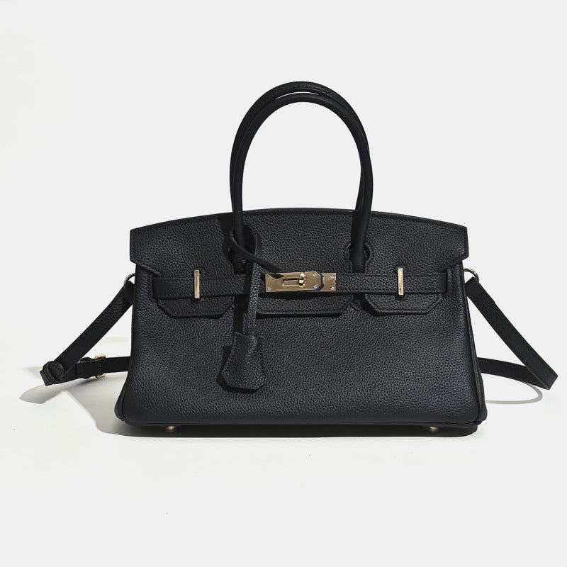 Jane Shoulder 29 CM – Bolsa Estruturada em Couro Genuíno Pebbled