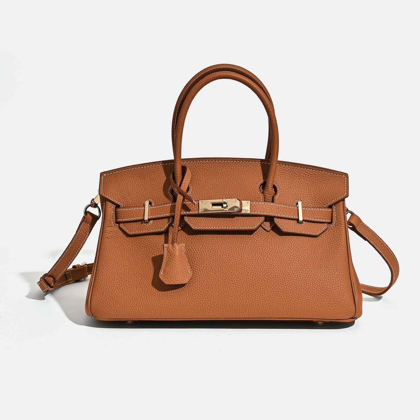 Jane Shoulder 29 CM – Bolsa Estruturada em Couro Genuíno Pebbled