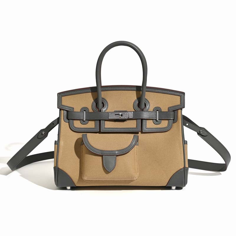 Jane Explorer 30 – Togo Leather and Premium Canvas Bag