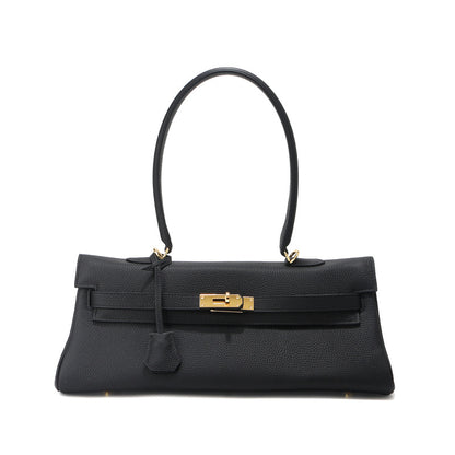 Grace Shoulder 35 – Bolsa Estruturada em Couro Genuíno Pebbled