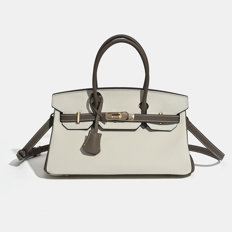 Jane Shoulder 29 CM – Bolsa Estruturada em Couro Genuíno Pebbled