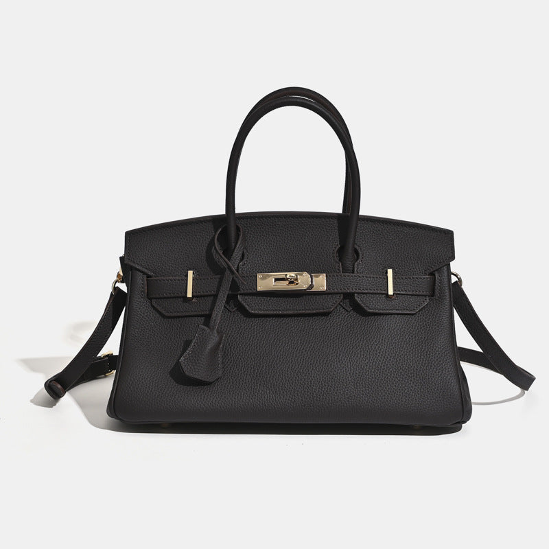 Jane Shoulder 29 CM – Bolsa Estruturada em Couro Genuíno Pebbled