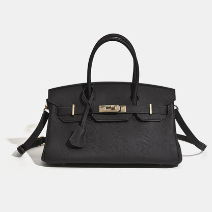 Jane Shoulder 29 CM – Bolsa Estruturada em Couro Genuíno Pebbled