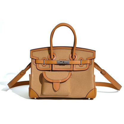 Jane Explorer 30 – Togo Leather and Premium Canvas Bag