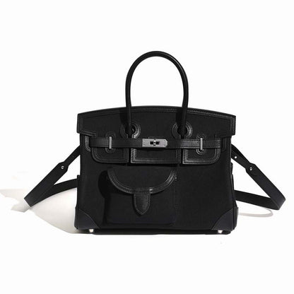 Jane Explorer 30 – Togo Leather and Premium Canvas Bag