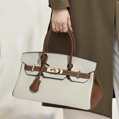 Jane Shoulder 29 CM – Bolsa Estruturada em Couro Genuíno Pebbled