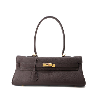 Grace Shoulder 35 – Bolsa Estruturada em Couro Genuíno Pebbled