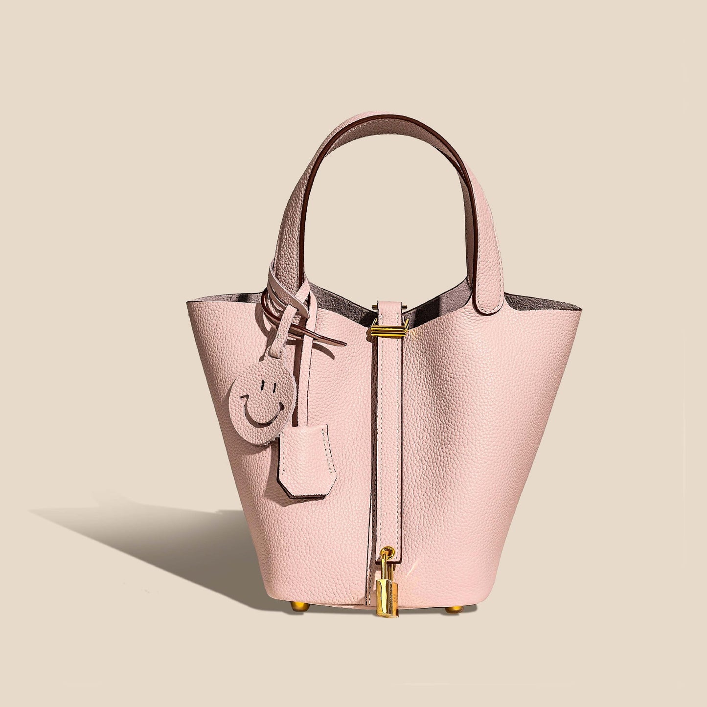 Camille Bucket – Bolsa Bucket em Couro Bovino Full-Grain