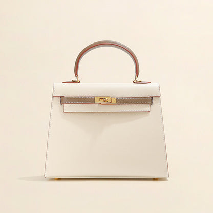 Grace Duo  – Bolsa Estruturada em Couro Genuíno Pebbled ( 22 CM e 25 CM )