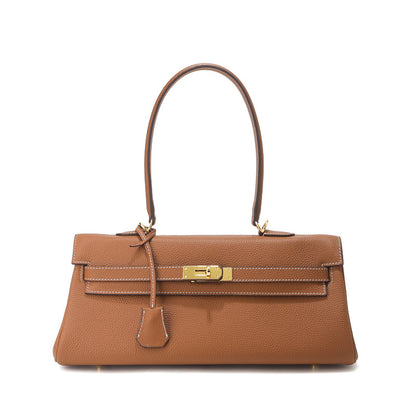 Grace Shoulder 35 – Bolsa Estruturada em Couro Genuíno Pebbled