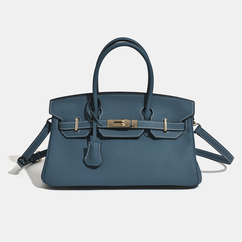 Jane Shoulder 29 CM – Bolsa Estruturada em Couro Genuíno Pebbled