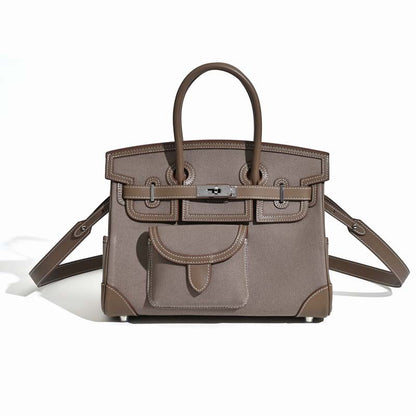 Jane Explorer 30 – Togo Leather and Premium Canvas Bag