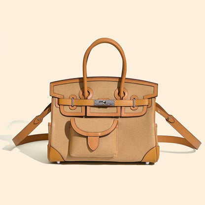 Jane Explorer 30 – Togo Leather and Premium Canvas Bag