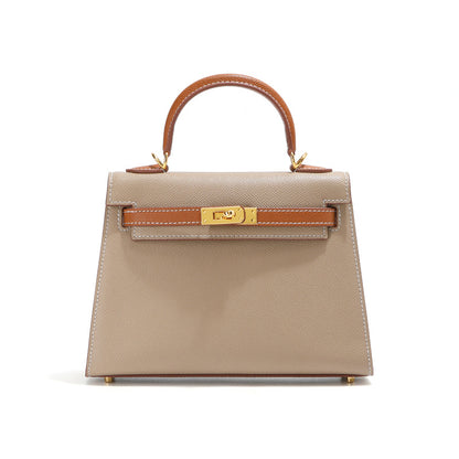 Grace Duo  – Bolsa Estruturada em Couro Genuíno Pebbled ( 22 CM e 25 CM )