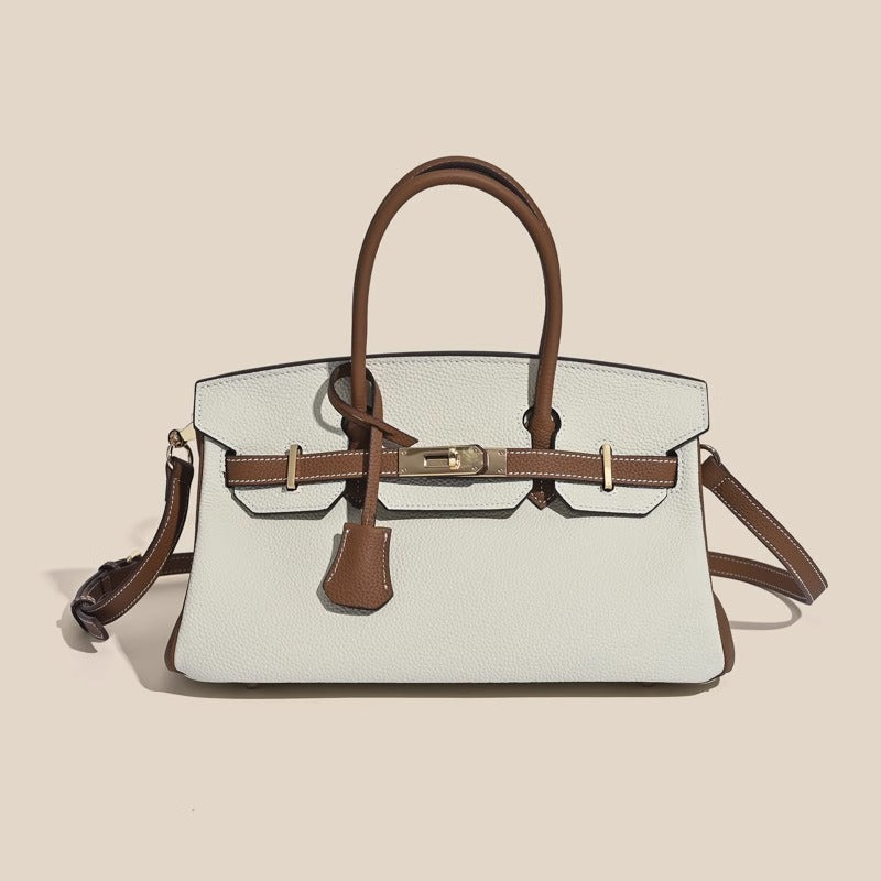 Jane Shoulder 29 CM – Bolsa Estruturada em Couro Genuíno Pebbled