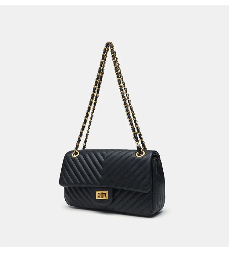 Véronique Chain – Genuine Leather Bag