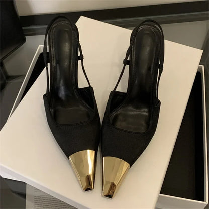 Isabella Luxe – Sapatos Slingback de Salto Alto