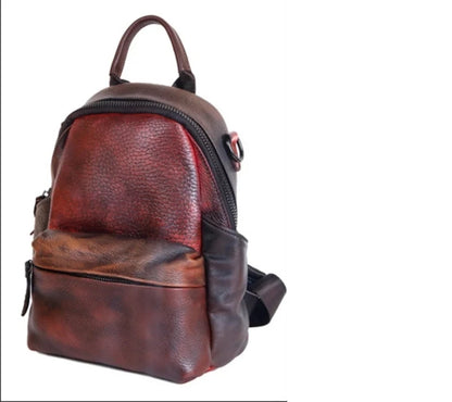 Diana Vintage Patchwork Backpack – In Premium Genuine Leather