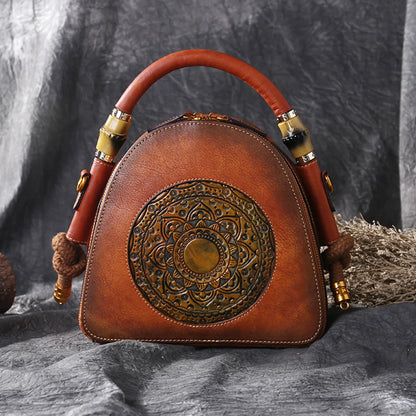 Mei Vintage Oriental Shell Bag - In Premium Genuine Leather