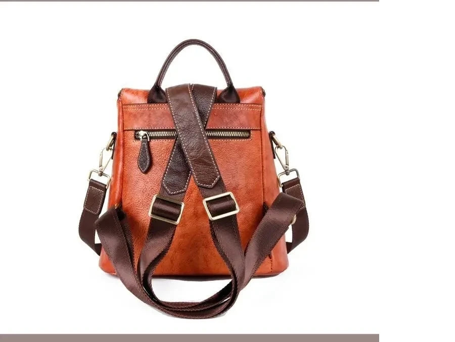 Matilde Vintage Floral Backpack - In Premium Genuine Leather