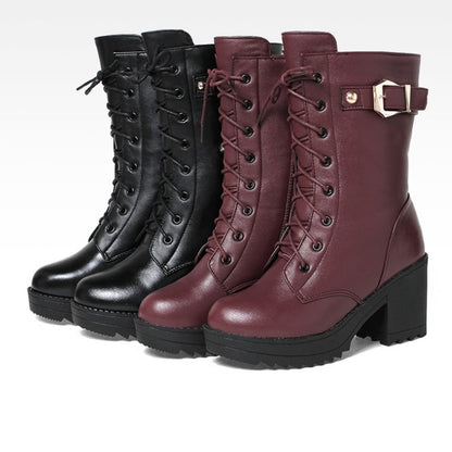 Zagreb - Bottes d'hiver (cuir véritable) Talon de 5,5 cm