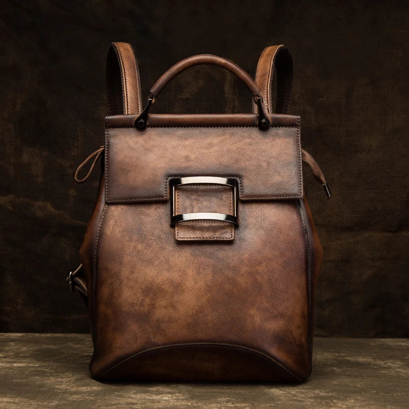 Mochila Verona Vintage – Em Couro Genuíno Premium
