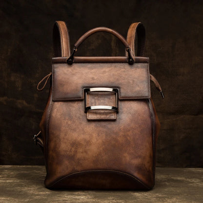 Mochila Verona Vintage – Em Couro Genuíno Premium