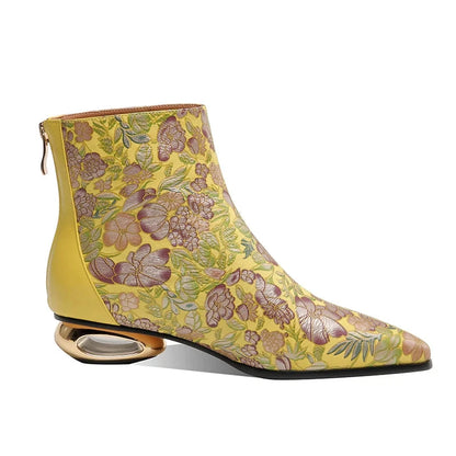 Bottes Yellow Daux en cuir véritable