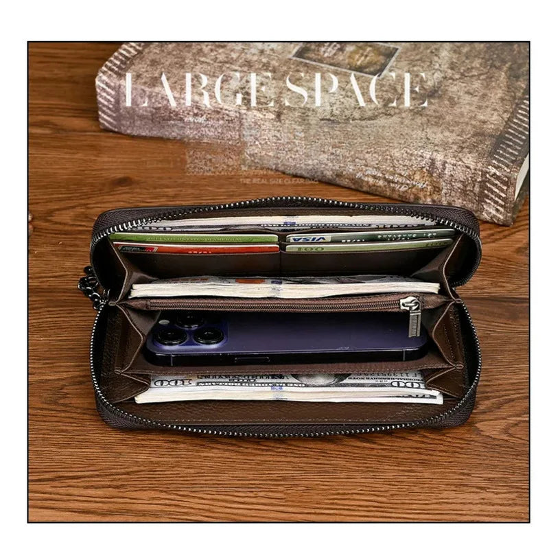 Portefeuille Aurora Vintage – Fabriqué en cuir véritable fait main 