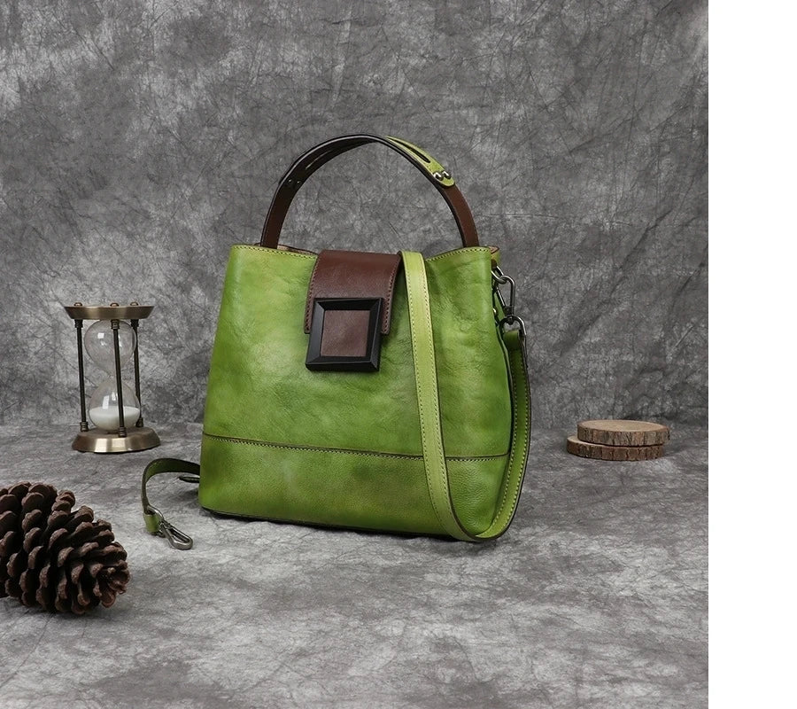 Sac seau Helena Vintage – Fabriqué en cuir véritable de première qualité