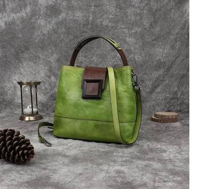 Sac seau Helena Vintage – Fabriqué en cuir véritable de première qualité