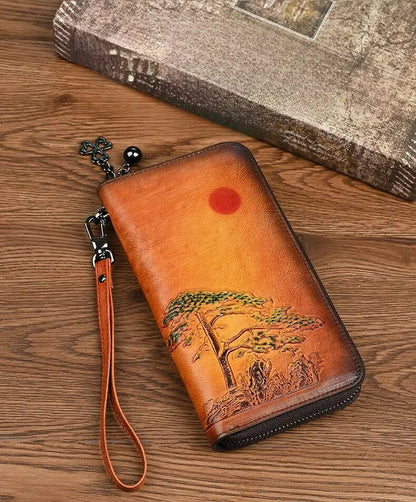 Portefeuille Aurora Vintage – Fabriqué en cuir véritable fait main 