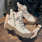 GKTINOO Botas Femininas Couro Genuíno Solado Grosso Estilo