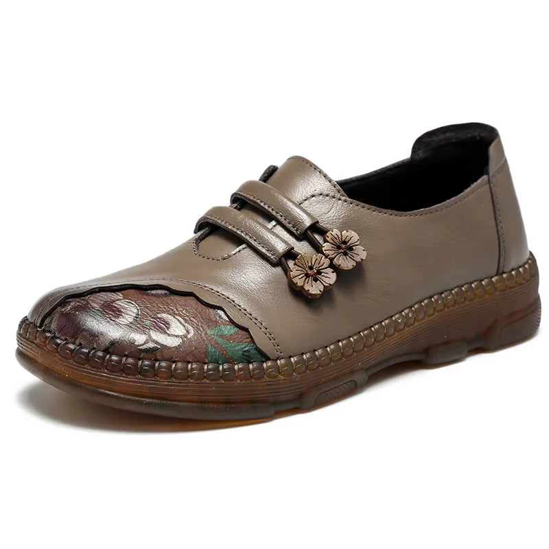 GKTINOO Mocassim Feminino Couro Genuíno Confortável Casual