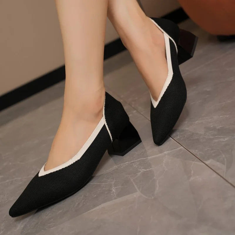 Narah Isadora Pump - Sapato de Salto Bloco muito Elegante e Confortável