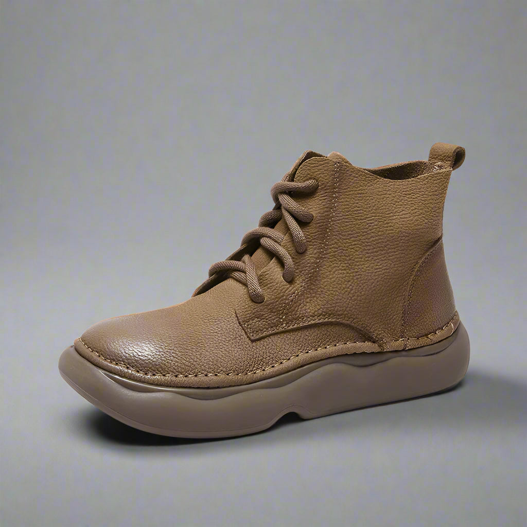 Bota Feminina Genuíno Sola Grossa Dedos Largos