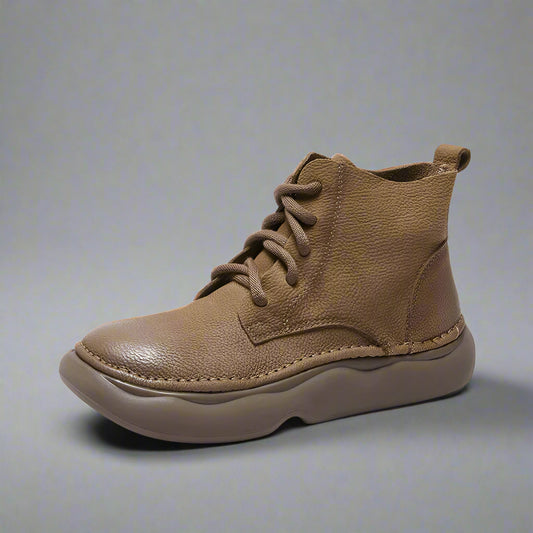 Bota Feminina Genuíno Sola Grossa Dedos Largos